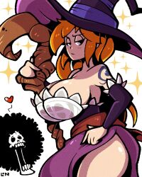 big_breasts brook_(one_piece) cosplay dragon's_crown female female_focus huge_breasts large_breasts legendofnerd male nami one_piece orange_hair post-timeskip purple_dress sorceress sorceress_(dragon's_crown) sorceress_(dragon's_crown)_(cosplay) tattoo tattooed_arm thighs