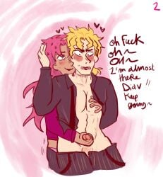 2boys diavolo dio_brando gay jojo's_bizarre_adventure male male/male male_only masturbating_other masturbation reach_around stardust_crusaders succikkodraws vento_aureo yaoi