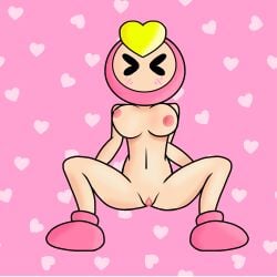 1girls artist_request blush bomberman breasts female female_only nipples nude nude_female pretty_bomber pussy source_request tagme