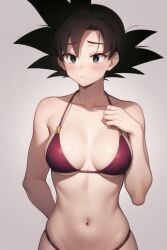 1girls ai_generated darkcry dragon_ball female_goku genderswap_(mtf) rule_63 son_goku tagme