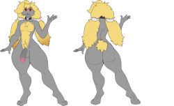 absurd_res anthro bludgeon girly hair hi_res lagomorph leporid long_ears long_hair male mammal model_sheet nude rabbit red_eyes solo wide_hips