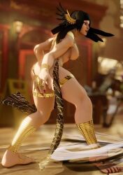 3d brutalace female female_only gold_jewelry jewelry juri_han mod muscular muscular_female royalty solo street_fighter street_fighter_v