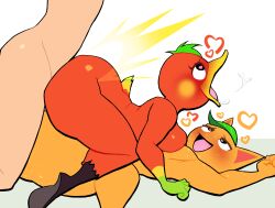 1boy 2girls animal_crossing anthro ass big_ass breasts faceless_male female female_on_human human human_on_anthro ketchup_(animal_crossing) lovetopullmicke male nude nude_female nude_male penis side_view tangy_(animal_crossing) thick_thighs threesome wide_hips