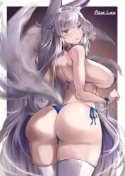 1girls animal_ear animal_ears animal_tail ass azur_lane bare_arms bare_shoulder bare_shoulders big_ass big_breasts big_butt bikini bikini_bottom bikini_top blue_bikini blue_bikini_bottom blue_bikini_top blue_eye blue_eyes blue_eyes_female breasts butt ears eipelppa eyebrows_visible_through_hair eyelashes eyelashes_visible_through_hair female female_humanoid female_only furry_ears furry_tail huge_ass huge_breast huge_butt humanoid humanoid_hands iepelppa iparuputsua ipelppa kemono kemonomimi kitsune large_ass large_breasts large_butt legwear long_hair long_hair_female looking_back massive_ass massive_breasts massive_butt multi_tail nine_tailed_fox no_humans non-human shinano_(azur_lane) string_bikini string_bikini_bottom string_bikini_top tail tails thick_ass white_hair white_hair_female white_legwear woman