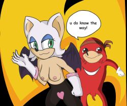 absurdres female highres incredibly_absurdres knuckles_the_echidna rouge_the_bat sonic_(series) ugandan_knuckles