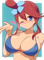 1girls big_breasts blue_clothing breasts creatures_(company) curakuru female female_focus female_only game_freak gym_leader human nintendo npc npc_trainer pokemon pokemon_bw pokemon_trainer skyla_(pokemon) solo solo_female