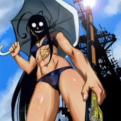 bikini breasts creepy creepy_smile german_female hellsing hellsing_ultimate musket nazi rip_van_winkle sexy sun swastika umbrella vampire_girl