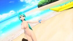 1girls 3d animated big_breasts bouncing_breasts dancing female_focus female_only hatsune_miku nude nutsuki_suu project_diva tagme video vocaloid