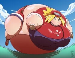 bannagalactic big_belly big_breasts fat_fetish inflated_belly inflation inflation_fetish jed_soriano mega_man mega_man_legends roll_caskett tagme thighs