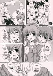 aoi_nagisa censored comic cunnilingus female highres konohana_hikari monochrome multiple_girls nanto_yaya oral panties strawberry_panic strawberry_panic! suzumi_tamao translated underwear yuri