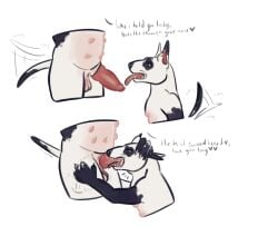 anthro bodily_fluids bull_terrier canid canine canis cum cum_in_mouth cum_inside deep_throat domestic_dog duo father_(lore) father_and_child_(lore) father_and_son_(lore) father_dom_son_sub genital_fluids hi_res hunting_dog incest_(lore) knot male male/male mammal oral oral_penetration parent_(lore) parent_and_child_(lore) parent_and_son_(lore) penetration penis_nursing pittoburu praise_kink son_(lore) terrier