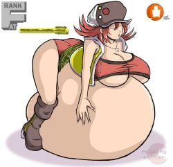 ass axel-rosered bbw belly_expansion belly_touching belly_touching_ground big_belly huge_belly obese shiki_misaki the_world_ends_with_you