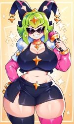 brawl_stars breasts cute_face melodie_(brawl_stars) sexy_pose