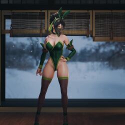 1girls 3d akali animated ass big_ass big_breasts black_hair blurry_background breasts bunny_ears bunny_girl bunnysuit dancing female female female_focus female_only gloves heels league_of_legends leotard orange_eyes ponytail riot_games ryanreos sound tagme thick_thighs thighhighs veil video