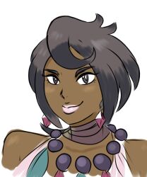 dark-skinned_female female franktonius olivia_(pokemon) pokemon pokemon_sm portrait short_hair solo