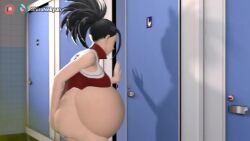 1girls 3d 3d_animation anal_insertion animated belly_expansion big_breasts buttplug eating_food excessive_fart fart fart_cloud fart_fetish gassy hyper_fart mokomoko_yanakku momo_yaoyorozu my_hero_academia shironekyun tagme video