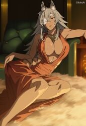 accurate_art_style ai_generated anime_coloring curvy female female_only mature mature_female milf mushoku_tensei mushoku_tensei:_isekai_ittara_honki_dasu pinup solo solo_female solo_focus stickyai