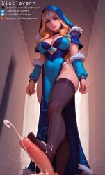 ai ai_generated animedrawing animegirl animemangagirl animestyle breasts crystal_maiden curvy dota dota2 dota2fanart dota2girls dota2heroes dota_2 dotadragonsblood female footjob gamecharacter gamefanart looking_at_viewer nude painting pencil photoshop sluttavern