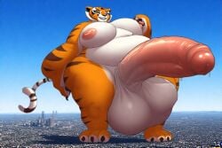 ai_generated anthro_female dreamworks furry_female futanari giantess kung_fu_panda master_tigress perchance_ai