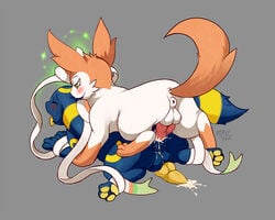 anal eeveelution fur furry_ears furry_tail male nintendo pokemon pokemon_(species) rikuaoshi sylveon tail umbreon yaoi