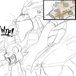 cynder dragon female mel_the_hybrid mythological_creature mythological_scalie mythology scalie spyro_the_dragon tagme yelling