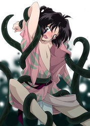 1boy being_undressed blush inuyasha jakotsu kimono lowres male male_only male_rape_victim rape spread_legs tentacle tentacle_on_male tentacle_rape uncensored undressing yaoi