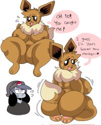 2022 ass big_ass big_breasts breasts dork_boi dorky_(lewd_dorky) eevee female female_focus furry huge_ass lewd_dorky nintendo nipple_tuft pokémon_(species) pokemon pokemon_(species) thick_thighs thighs wide_hips