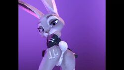 1girls 3d animal animal_anus animal_pussy animated ass ass_grab blender_(software) bottomless bunny bunnygirl clothing disney female female_only fur furry hair half_dressed judy_hopps looking_at_viewer looking_pleasured mp4 no_sound pussy showing_ass unknown_artist video wide_hips zootopia