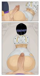 2boys assjob big_ass big_butt big_penis black_hair bodysuit bruno_buccellati buttjob clothed clothing comic detnox erection face_down_ass_up femboy gay girly jojo's_bizarre_adventure leone_abbacchio male male_only male_pov medium_hair partially_clothed penis penis_out simple_background sweat tagme thick_thighs torn_bodysuit torn_clothes torn_clothing torn_pants undressing vein veiny_penis vento_aureo wide_hips yaoi