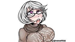 1girls ahegao ahoykoi big_breasts blush female female_only gilf grandmother gray_shirt koianimations milf pale_skin real_person rolling_eyes short_hair thatveganteacher the_vegan_teacher tiktok vegan white_hair youtube