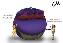 big_belly big_breasts bloated blueberry blueberry_inflation charlie_and_the_chocolate_factory choccymalk courtney_(tdi) fat full_body_inflation heather_(tdi) helpless inflation izzy_(tdi) spherical_inflation sunken_head sunken_limbs total_drama_island violet_berry