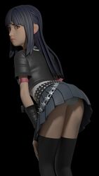 3d 3d_(artwork) black_hair black_legwear black_stockings black_thighhighs disney female_only kingdom_hearts skuld_(kingdom_hearts) square_enix stockings tagme thighhighs underskirt usbsantiago