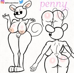 animal_pussy areolae bending_over big_areola big_areolae big_ass big_breasts big_butt big_nipples digital_media_(artwork) doodle eyelashes furry long_ears mice mouse mouse_ears mouse_humanoid mouse_tail original_character penny_(thiccgumbear) pink_nipples pussy pussy_lips rat sketch standing thiccgumbear thin_tail white_body white_fur white_skin yiff