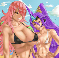 2girls big_breasts blazblue breasts izanami konoe_a_mercury large_breasts milf nine_the_phantom tagme witch