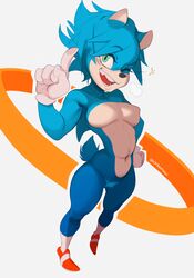 athletic athletic_female blue_skin exposed_torso fangs fit fit_female footwear fur furry genderswap_(mtf) gloves green_eyes handwear hedgehog mobian_(species) mostly_nude ortamaw pubes pubes_exposed pubic_hair rule_63 sega shortstack socks solo sonic_(series) sonic_the_hedgehog sonic_the_hedgehog_(film) sonic_the_hedgehog_(series) sonique_the_hedgehog tomboy toned toned_female trainers