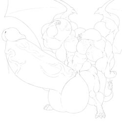 2014 3_toes 5_fingers anthro anthrofied balls big_balls big_muscles big_penis bodily_fluids charizard charizard14 cum ejaculation erection feet fingers flexing genital_fluids genitals grin hi_res huge_balls huge_cock huge_muscles humanoid_genitalia humanoid_penis hyper hyper_balls hyper_genitalia hyper_muscles hyper_penis looking_at_viewer male monochrome muscular muscular_anthro muscular_male navel nintendo nude penis plantigrade pokémon_(species) pokemon pokemon_(species) sachiel_666 smile solo standing thick_penis toes vein veiny_muscle veiny_penis video_games wings