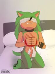 anthro bondage cock_ring cum dick dxxk furry gay handjob hedgehog orgasm orgasm_denial piercing precum rope scourge_the_hedgehog sega sonic_(series) sonic_the_hedgehog sonic_the_hedgehog_(archie) sonic_the_hedgehog_(comics) submissive submissive_male tail