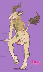 2021 antelope anthro anus ass backsack balls beastars bedroom_eyes bovid felid full-length_portrait gazelle genitals hi_res horn hybrid leaning leaning_forward leopard licking licking_lips licking_own_lips looking_at_viewer looking_back looking_back_at_viewer male mammal melon_(beastars) narrowed_eyes nude pantherine penis perineum portrait presenting presenting_anus presenting_hindquarters seductive self_lick solo tattoo thorso_the_vile tongue tongue_out