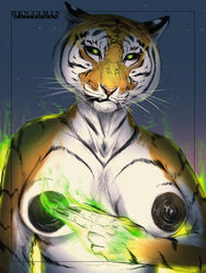 absurd_res angry animal_humanoid anthro band1tnsfw benjamin_ratterman black_nipples breasts domestic_cat exposed_breasts felid felid_humanoid feline feline_humanoid felis female fire green_eyes hi_res humanoid looking_at_viewer magic mammal mammal_humanoid night nipples nude pantherine pantherine_humanoid solo tiger tiger_humanoid