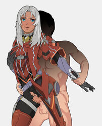 1boy 1girls breast_grab clothed clothed_sex deadnordying elma_(xenoblade_x) nordying penis pussy sex silver_hair tagme uncensored vaginal_penetration white_hair xenoblade_(series) xenoblade_chronicles_x