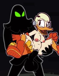 2021 4_fingers anatid anseriform anthro anthro_penetrated avian balls beak big_balls big_breasts big_penis bird black_background black_balls black_body black_clothing black_eyes black_headwear black_penis bodily_fluids boots breasts carrying clothing disney duck ducktales ducktales_(2017) duo feathers female female_penetrated fingers footwear front_view genital_fluids genitals gloves green_eyes hair handwear headgear headwear hi_res huge_balls huge_cock humanoid humanoid_on_anthro humanoid_penetrating humanoid_penetrating_anthro interspecies larger_humanoid larger_male looking_at_another looking_back male male/female male_penetrating male_penetrating_female mostly_nude nipples no_pupils open_mouth orange_beak orange_boots orange_clothing orange_footwear penetration penis pepper_(ducktales) phantom_blot precum pussy red_boots red_clothing red_footwear red_gloves red_nipples red_pussy sex shadow_creature simple_background size_difference smaller_anthro smaller_female smaller_penetrated smile stand_and_carry_position standing standing_sex tan_body tan_feathers tan_hair ultilix unknown_species vaginal_penetration vaginal_penetration