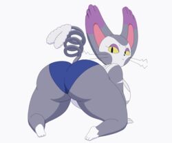 1girls 2020s 2021 adjusting_clothes animated anthro anthrofied ass ass_shake big_ass big_breasts bouncing_ass breasts cute dat_ass felid feline feline_humanoid female female_only huge_ass huge_breasts looking_at_viewer looking_back pokémon_(species) pokemon pokethot's purugly short_shorts sideboob simple_background tail tansau thick_thighs tortoisesensei twerking whiskers