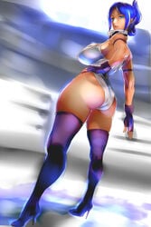 1girls big_breasts blair_dame blue_eyes blue_hair capcom female female_only huge_breasts human human_only large_breasts light-skinned_female light_skin solo solo_female street_fighter tagme thick_thighs unknown_artist wide_hips