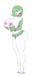 1girls annon anthro big_lips bimbo bimbo_gardevoir breasts_out earrings gardevoir hair_over_one_eye heeled_feet high_heeled_feet high_heels hoop_earrings huge_breasts nintendo nipples pokémon_(species) pokemon pokemon_(species) pokemon_rse side_view smile thick_lips