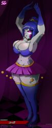 1girls ass ballerina ballora ballora_(fnafsl) big_ass big_breasts blue_bra blue_gloves blue_hair blue_legwear blush breasts cleavage clothed clothing eyebrows_visible_through_hair eyelashes eyes_open eyes_visible_through_hair female female_only five_nights_at_freddy's five_nights_at_freddy's:_sister_location five_nights_in_anime gloves hair huge_ass huge_breasts huge_thighs indoors inside kneehighs large_breasts legs legwear long_hair looking_at_viewer open_mouth pink_cheeks pink_eyes purple_shoes robot shadowcrafterz136 simple_background skinny skirt solo standing thick_thighs thighhighs thighs very_long_hair white_arms white_body white_breasts white_butt white_face white_legs wide_hips