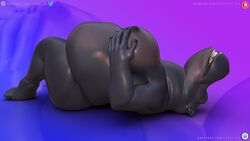 anthro ass belly big_belly big_breasts big_butt breast_grab breasts common_hippopotamus daz3d daz_3d daz_studio female hand_on_breast hippopotamid huge_breasts huge_butt huge_thighs hyper hyper_belly jasmine_(loneclaw) laying_on_ground loneclaw lying lying_on_ground mammal on_back smile stomach_bulge thick_thighs vore wide_hips