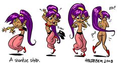 1girls 2008 ass blue_eyes bra breasts closed_eyes clothing female hellstroem legs_together long_hair open_mouth purple_hair shantae shantae_(character) smile straight_hair