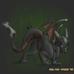 cynder dragon female feral mel_the_hybrid mythological_creature mythological_scalie mythology pussy scalie spyro_the_dragon tagme tail