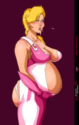 1girls blonde_hair blue_eyes bottomless cleavage clothing cum cum_in_mouth female female_only human human_only marvel marvel_comics marya_meshkov morning_star morning_star_(marvel) omni pregnant ready_to_pop tagme west_coast_avengers