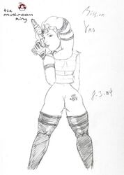 1girls 2004 ass female female_only knights_of_the_old_republic mission_vao monochrome sketch solo star_wars straight_hair tattoo themushroomking twi'lek